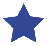 Blue shape of a star